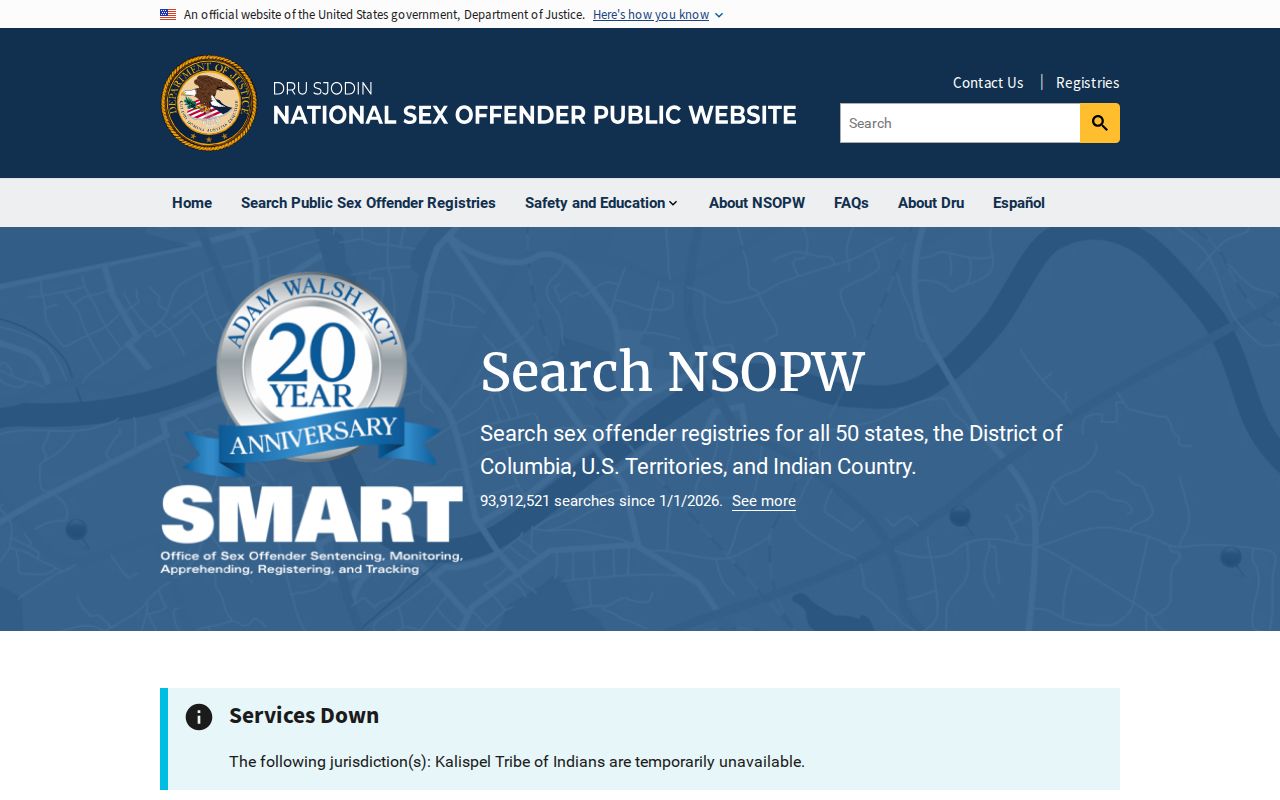 NSOPW national sex offender search for a Crockett County cross-state check